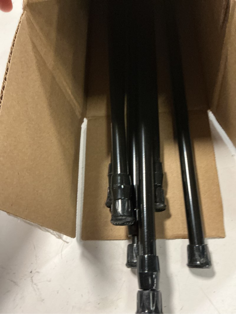 Condition photo showing Good Condition for 2 pcs black small tension rod 12 to 20 inch adjustable tension curtain rod mini closet rod spring rod no drilling short tension rods for windows, cupboard, kitchen cabinets, refrigerator black 12" to 20"-2pcs