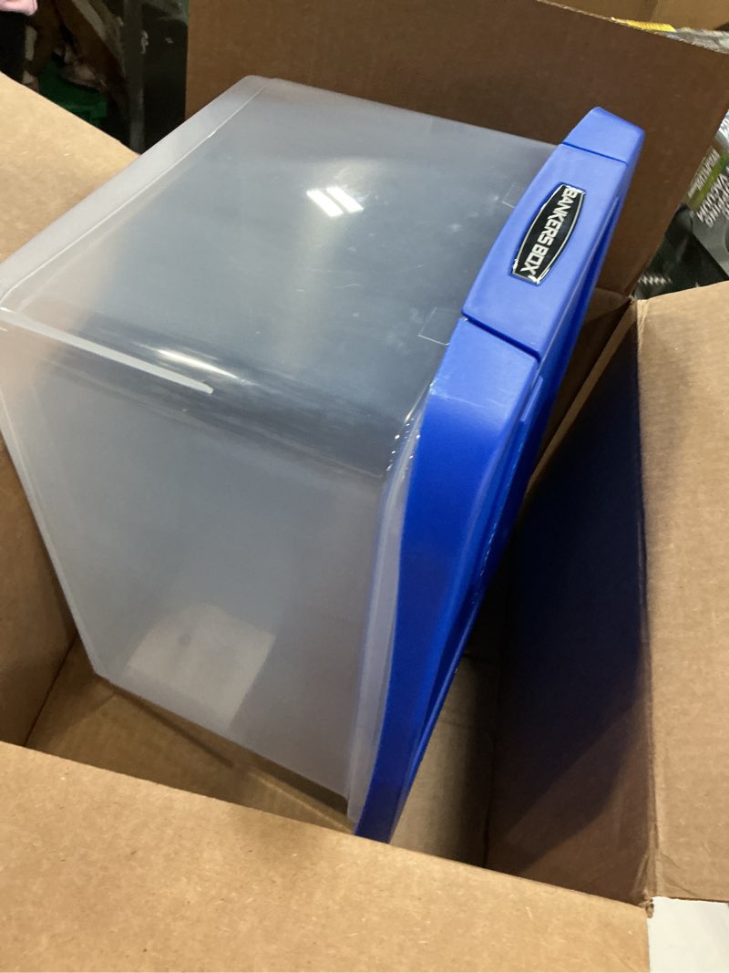 Condition photo showing Good Condition for Bankers Box Heavy Duty Plastic File Box with Hanging Rails, Letter/Legal, 1 Pack (0086205) Letter / Legal
