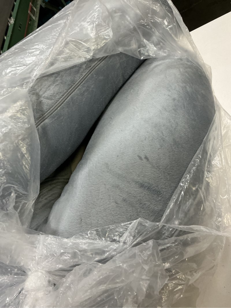 Condition photo showing Good Condition for moon park pregnancy pillows for sleeping - 57 inch u shaped full body maternity pillow with removable cover - support for back, legs, belly, hips - pregnancy pillow for women - grey grey velvet cover - 57 inch