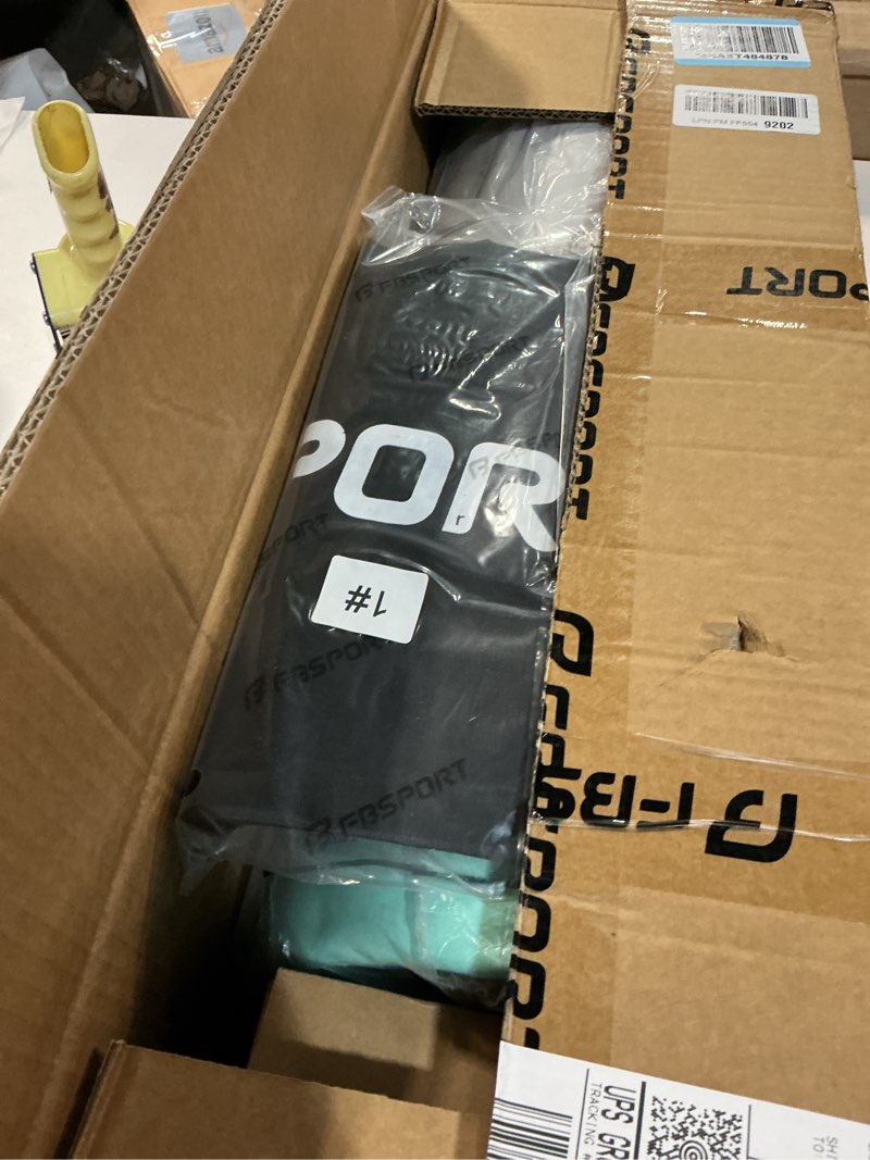 Condition photo showing Good Condition for FBSPORT Inflatable Air Gymnastics Mat Training Mats 4/8 inches Thickness Gymnastics Tracks for Home Use/Training/Cheerleading/Yoga/Water with Pump 10ft*3.3ft*4in(3*1*0.1m) light green