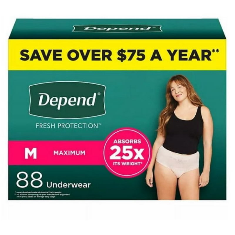 depend fresh protection advanced underwear small/medium 1/88 ct (missing underwear)