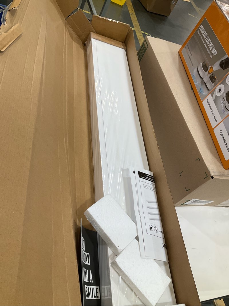 Condition photo showing Good Condition for forbena 36 inch floating shelves for wall 4-pack, large nursery book shelves bookshelf for kids bedroom, long picture ledge shelf with lip for living room photo frames art display (white solid wood) 36 inch white
