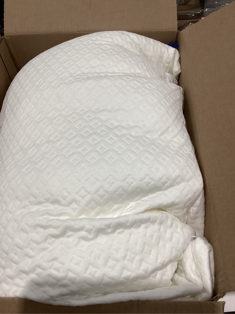 Condition photo showing As Is for cosy house collection luxury rayon derived from bamboo shredded memory foam pillow - adjustable & removable fill - cool & breathable cover with zipper for side, back, & stomach sleepers (queen) white queen (pack of 1)