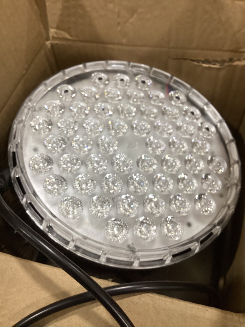 Condition photo showing As Is for betopper par lights with remote control, 54x3w led rgb 3-in-1 stage lights dmx dj lighting fixtures, superior brightness strobe light & wash light for party, concert, church, wedding, bar,1 pack