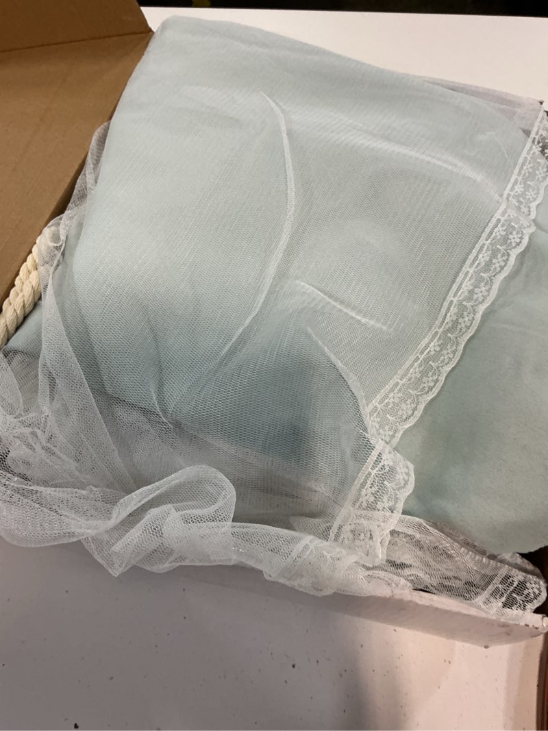 Condition photo showing Good Condition for anytime home curtains blackout and sheer layered solid window curtain panel pair with grommet top, 52wx84l,light blue 52"w x 84"l (pack of 2) light blue