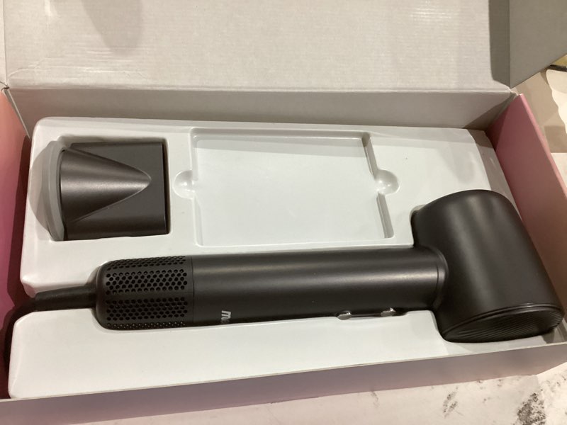 Condition photo showing As Is for Ionic Hair Dryer - Mera M3, Professional Frizz-Fighting Blow Dryer, 5-Minute Fast Drying, Quiet Lightweight Travel Hairdryer with Snap-On Concentrator for Women