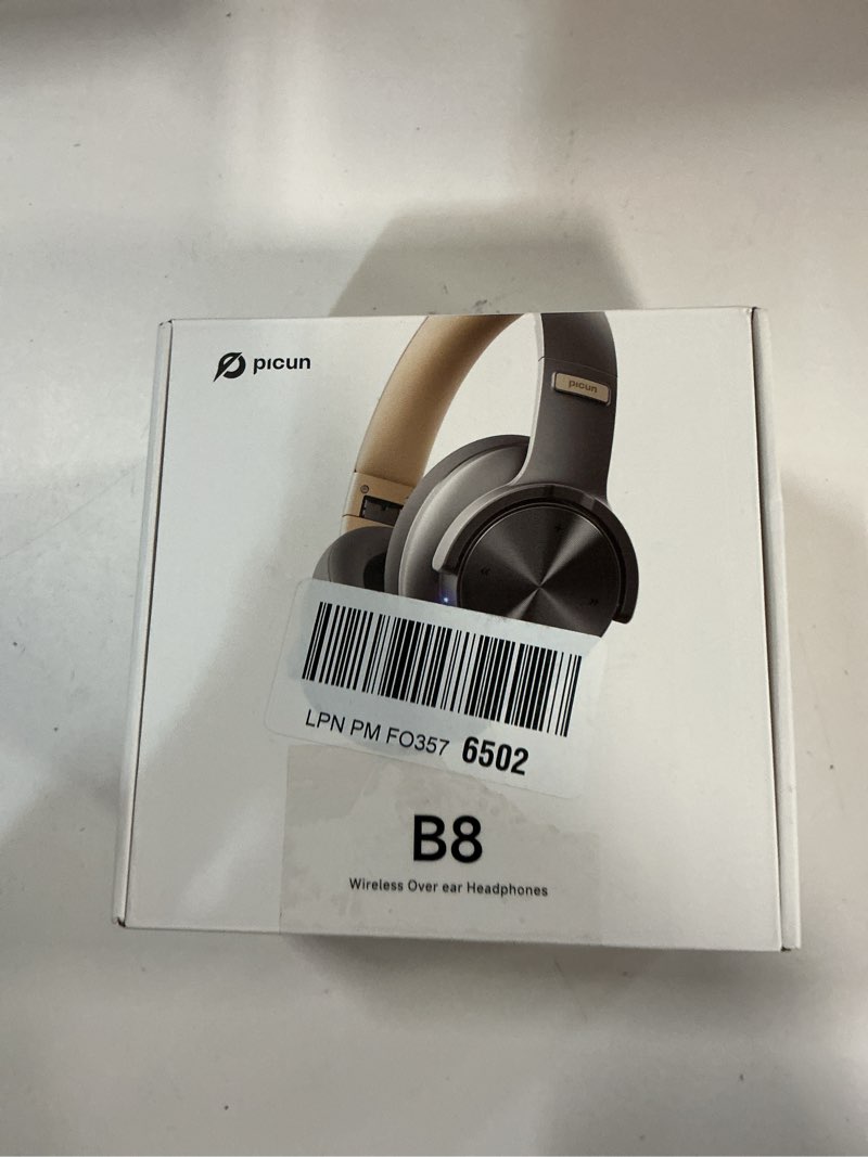 Condition photo showing New/Like New for Picun B8 Bluetooth Headphones, 120H Playtime Headphones Wireless Bluetooth with 3 EQ Modes, Low Latency, Hands-Free Calls, Over Ear Headphones for Travel Home Office Cellphone PC (Ashen Golden)
