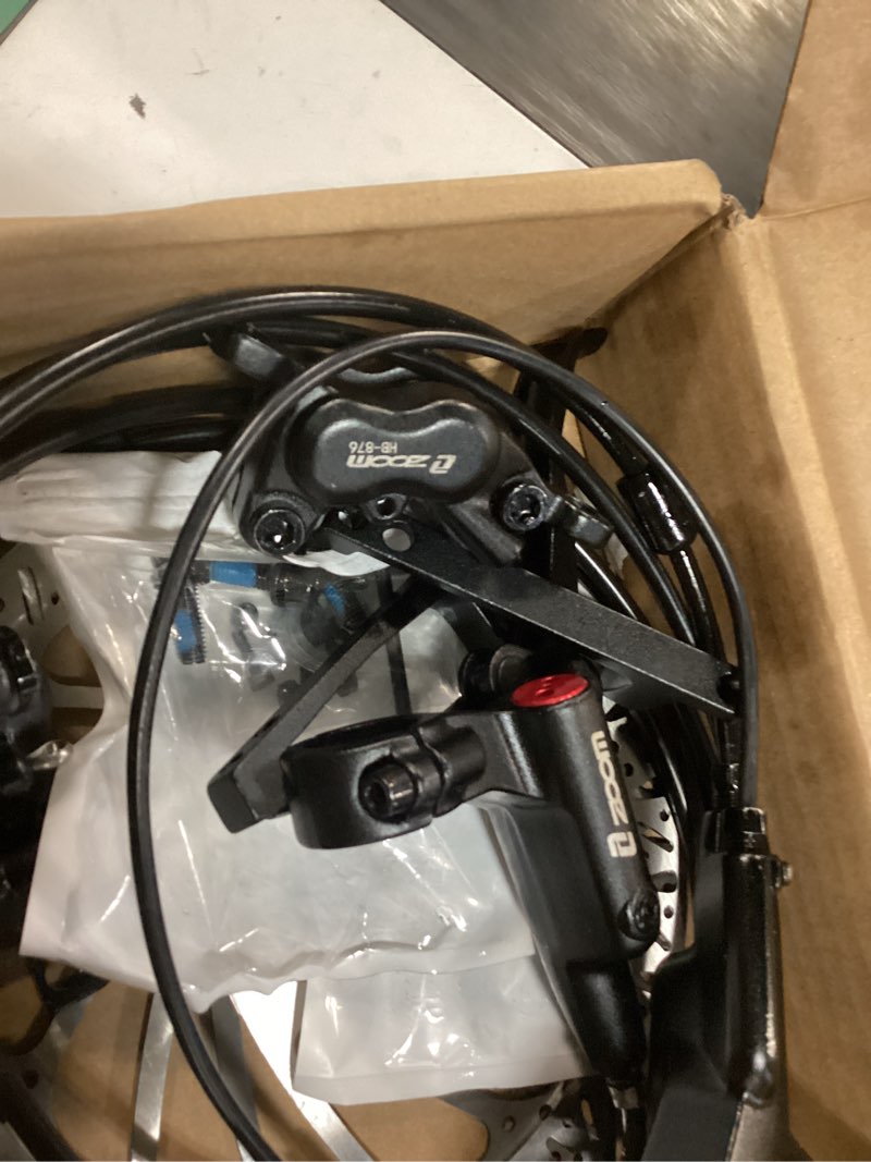 Condition photo showing As Is for z00m hb876e 2-pin 4-pistons e-bike electric power-off hydraulic brake set, pre-bled with mineral oil brakes kit for ebike, mountain bike, road bike