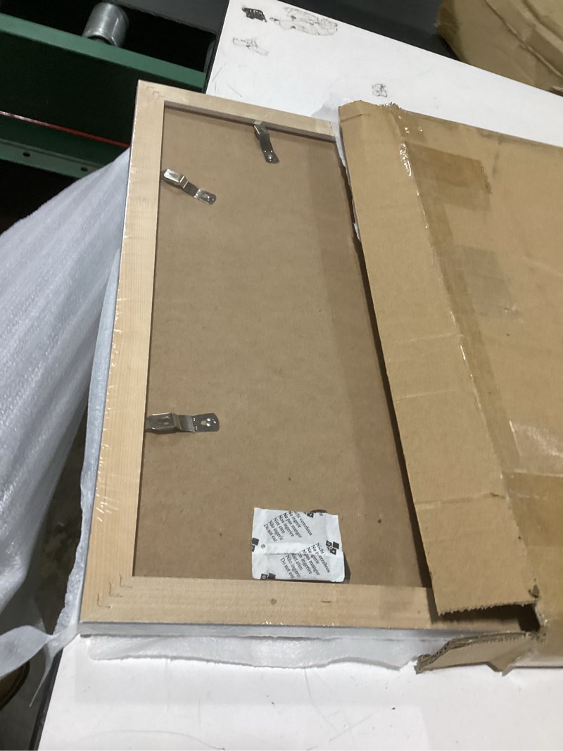 Condition photo showing New/Like New for 16x20 wood frame white, natural woodgrain 20x16in picture frame, rustic wooden 16 x 20 inch gallery wall photo poster frame with hd plexiglass, horizontal vertical wall mounting display 1pcs white 16x20