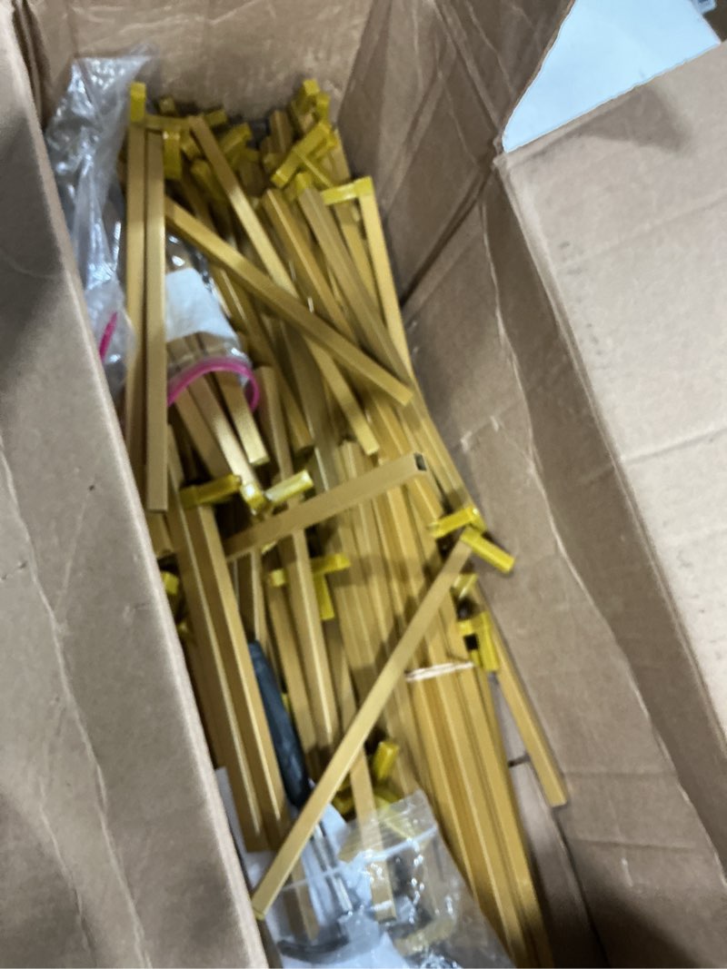Condition photo showing As Is for gdrasuya10 23inch/60cm 10pcs gold flower stand for centerpieces,gold vase metal column stand,wedding flower stand tall, rectangular frame flower stand geometric stand for wedding party decoration