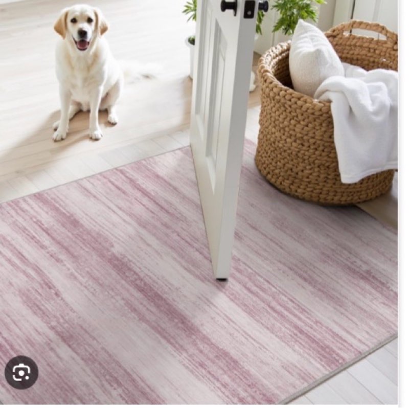 PADOOR Runner Rugs for Bedroom Kitchen Hallway Enterway Pink Size 2.6X8