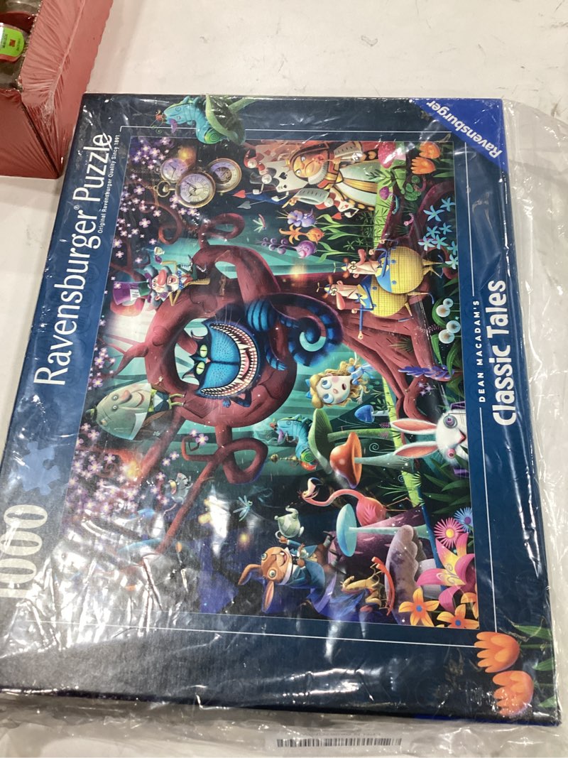 Condition photo showing Good Condition for Ravensburger Most Everyone is Mad 1000 Piece Puzzle for Adults - Alice in Wonderland Theme, Every Piece is Unique, Softclick Technology Means Pieces Fit Together Perfectly