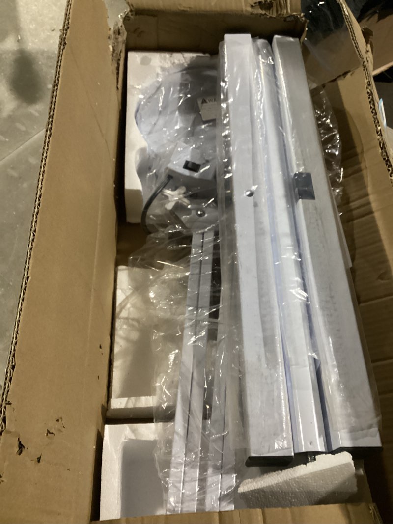 Condition photo showing As Is for professional magnifying lamp with uv light, 5x optical glass lens, adjustable led brightness, 360° swivel wheels, extendable arm, ideal for detail work by tattoo artists, lash extension experts