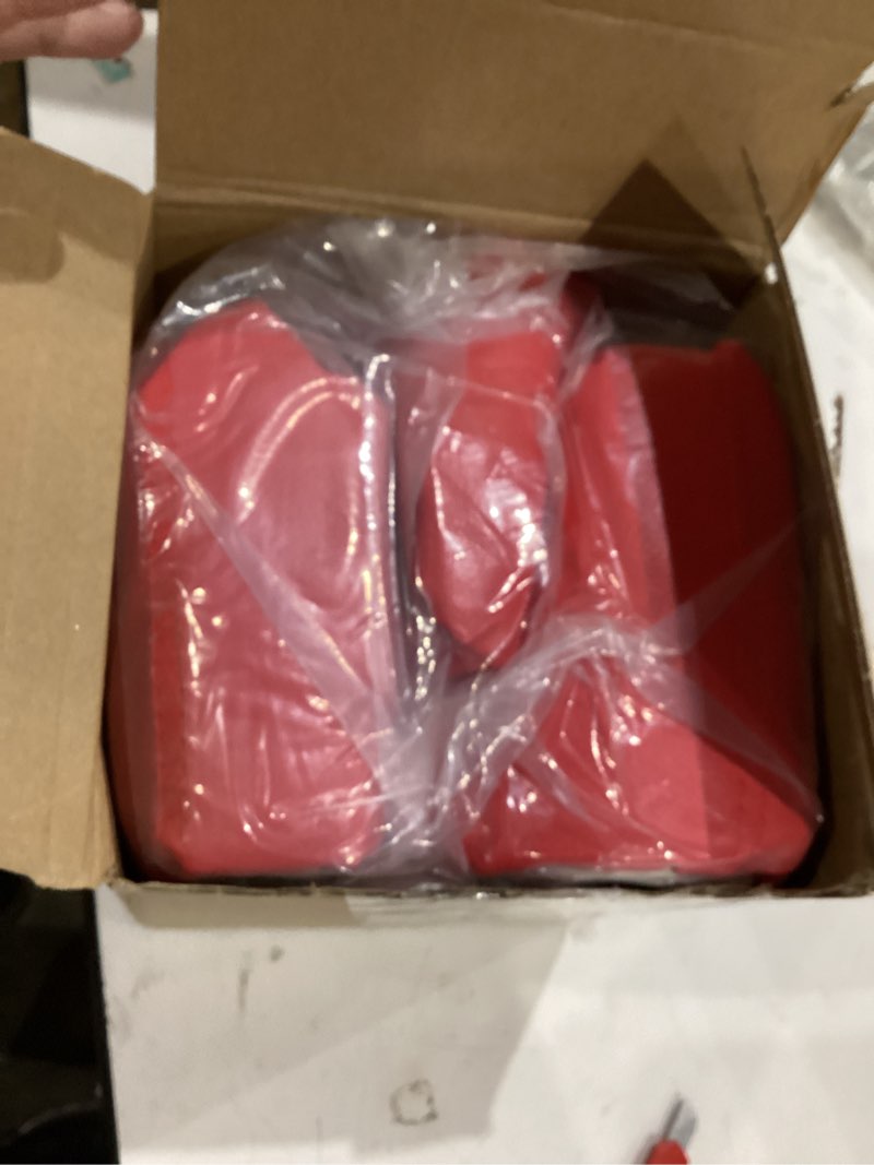 Condition photo showing New/Like New for 1 set back to back boat seat covers replacement boat lounge seat covers waterproof polyvinyl chloride for protector boats seats deluxe back-to-back lounge seats cover (red white)