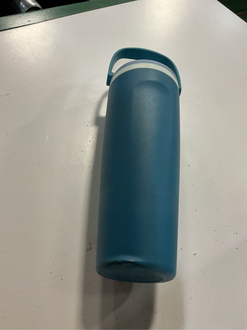 Condition photo showing As Is for owala freesip sway insulated stainless steel water bottle with two-way spout denim 30 ounces