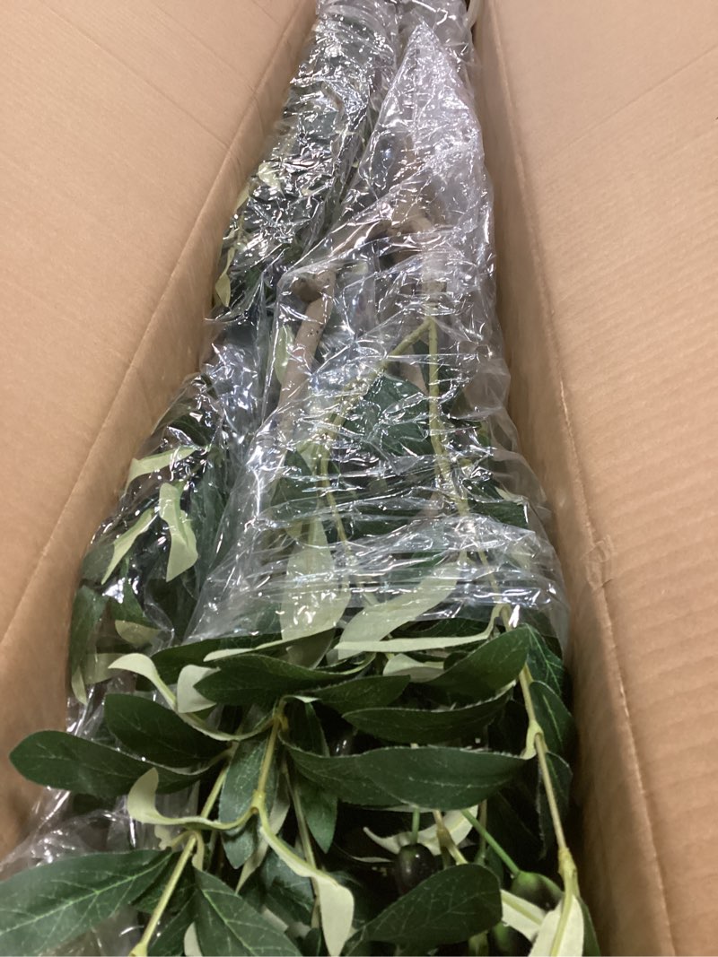 Condition photo showing Good Condition for Artificial Olive Tree 7FT, Extra Tall Faux Plants Indoor, Fake Olive Tree in Pot, Faux Silk Plant for Home Decor, Office, Living Room OT210