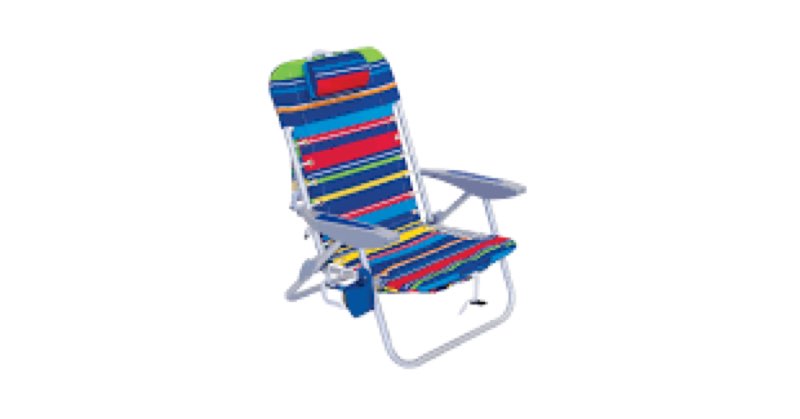 rio brands asc529-1801-1 4-position backpack lace-up suspension folding beach chair 25.5" x 26.5" x 