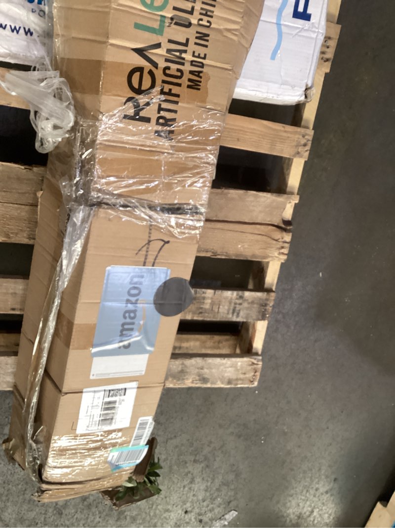 Condition photo showing As Is for Realead 8ft Tall Faux Olive Tree - Realistic Large Silk Olive Tree Artificial Indoors - Fake Olive Trees with Branches and Fruits - Artificial Olive Trees for Home Office Decor Indoor