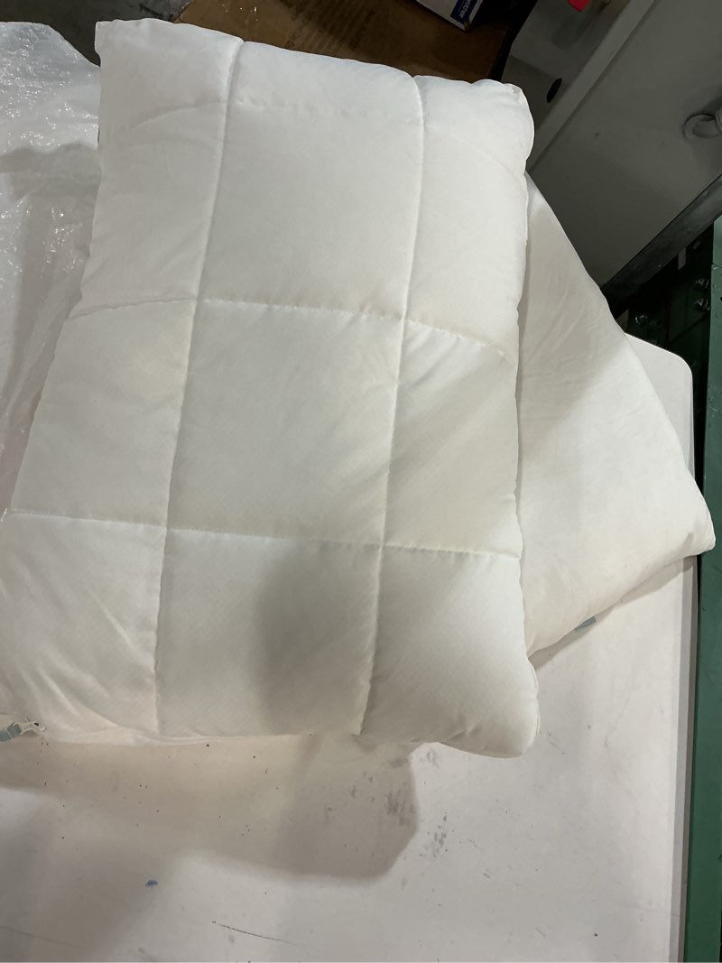 Condition photo showing As Is for Nuzzle Cooling Adjustable Pillow for Side Sleepers, Luxury Standard Size Bed Pillow Hotel Collection - Best Adjust Height Soft Firm Pillow for Back, Stomach or Side Sleepers - Home Gifts
