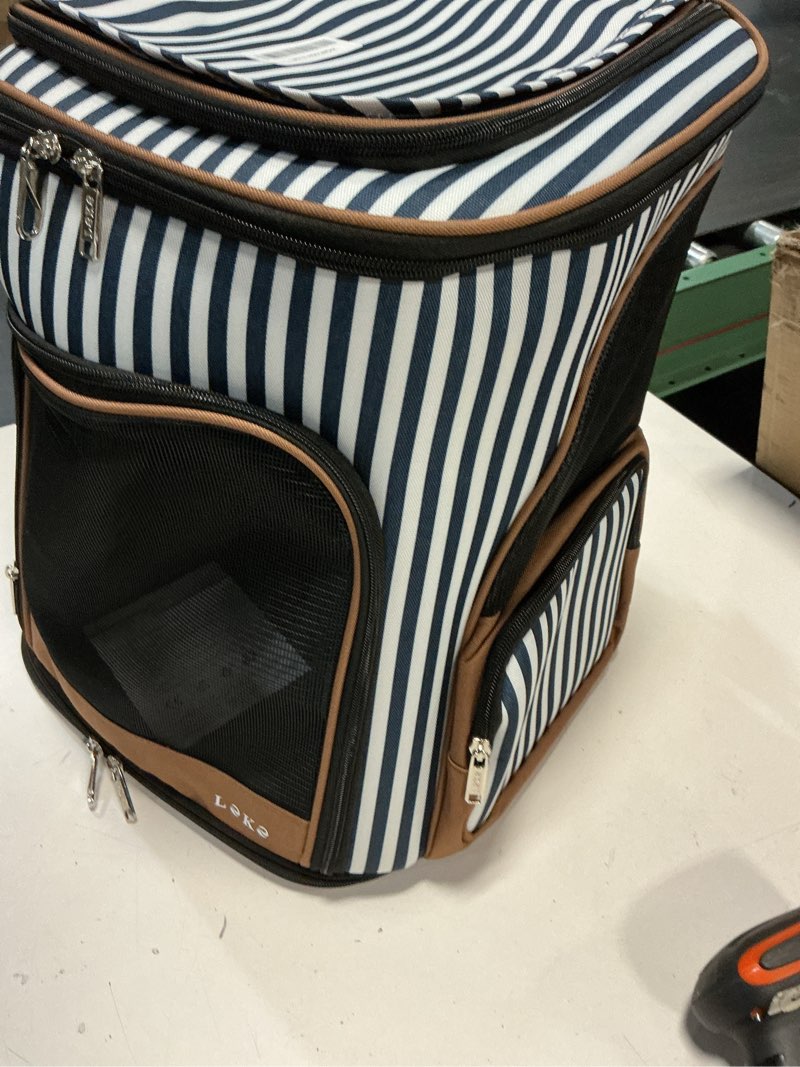 Condition photo showing Good Condition for Lekereise Pet Carrier Backpack Expandable Cat Backpack for Small Dogs Cats, Dog Backpack Bag with Br