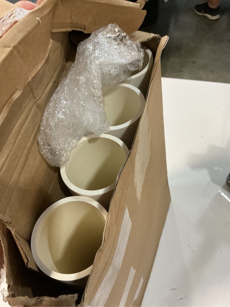 Condition photo showing Good Condition for 4 pcs 2 inch pvc pipe 16" long white sch40 industrial pvc pipes, greenhouse, garden, workshop, farm, furniture grade for home 4 2 inch