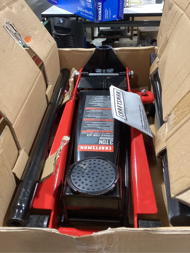 Condition photo showing Good Condition for craftsman black 3-ton steel hydraulic floor jack