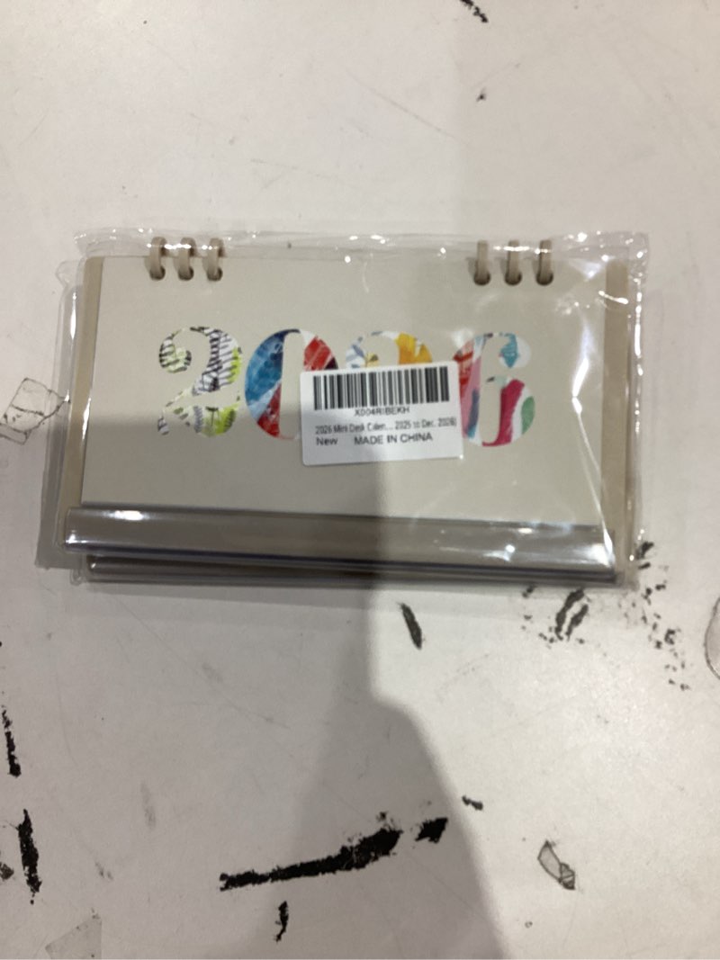 Condition photo showing New/Like New for 2026 Mini Desk Calendar Desktop Schedule Planner Calendar 6.9" x 3.7" - Khaki (Oct. 2025 to Dec. 2026) Khaki2026