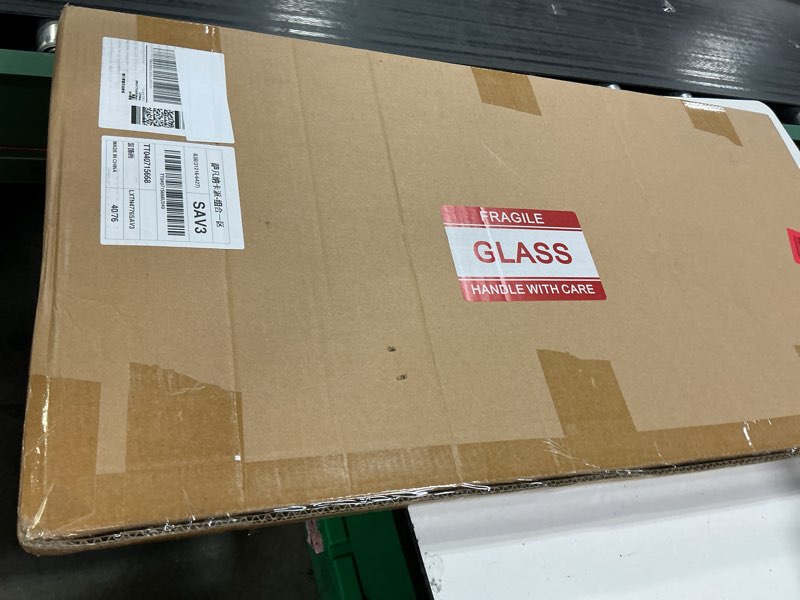 Condition photo showing New/Like New for daifuronge tempered glass backsplash for kitchen,easy to clean, one piece glass behind stove splashback panel, home kitchen wall decor (blue, 30"x14"(76.2x35.56cm))