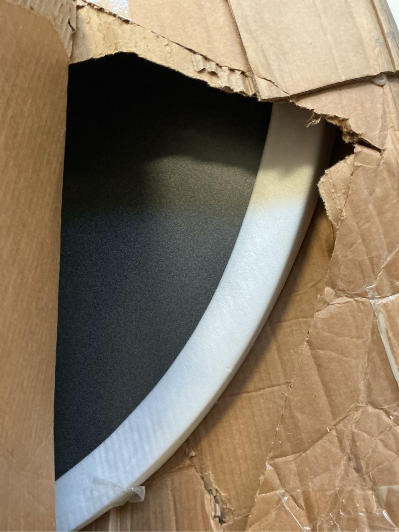 Condition photo showing As Is for (Incomplete only top)Correll 48\" Round Classroom Activity Table, Height Adjustable (19\"-29\"), Black Granite Durable Thermal Fused Laminate, School Furniture, Made in The USA