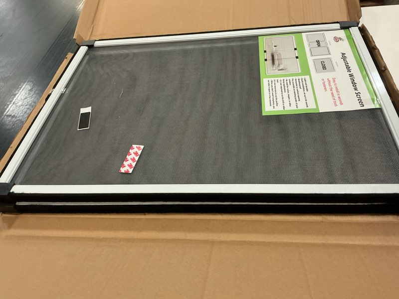 Condition photo showing Good Condition for [MEASURE FIRST] FLYZZZ Window Screen, FIXED 19.68" HEIGHT, Fits Window Opening Width 28" to 52", Adjustable Sliding Screen Insert, Large, 2-Pack 19.68''H X 28''-52'' W 2packs