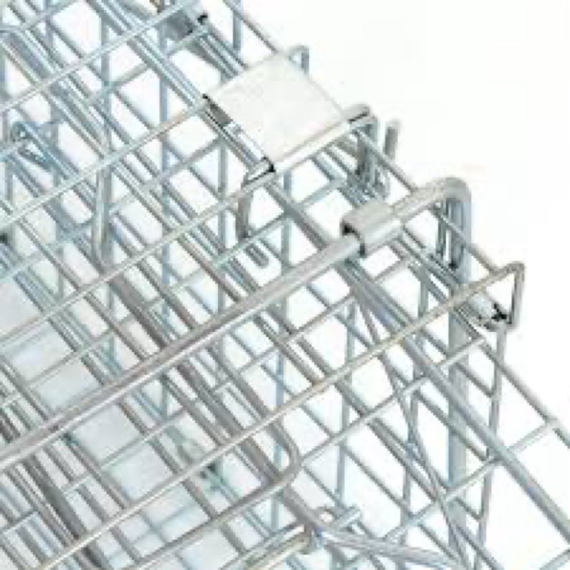 Small Live Animal Trap Steel Cage Catch and Release One Door Humane Rodent Cage Trap for Little Rabbits/Stray Cats/Squirrel/Skunk/Mink/Opossum Outdoor Animals