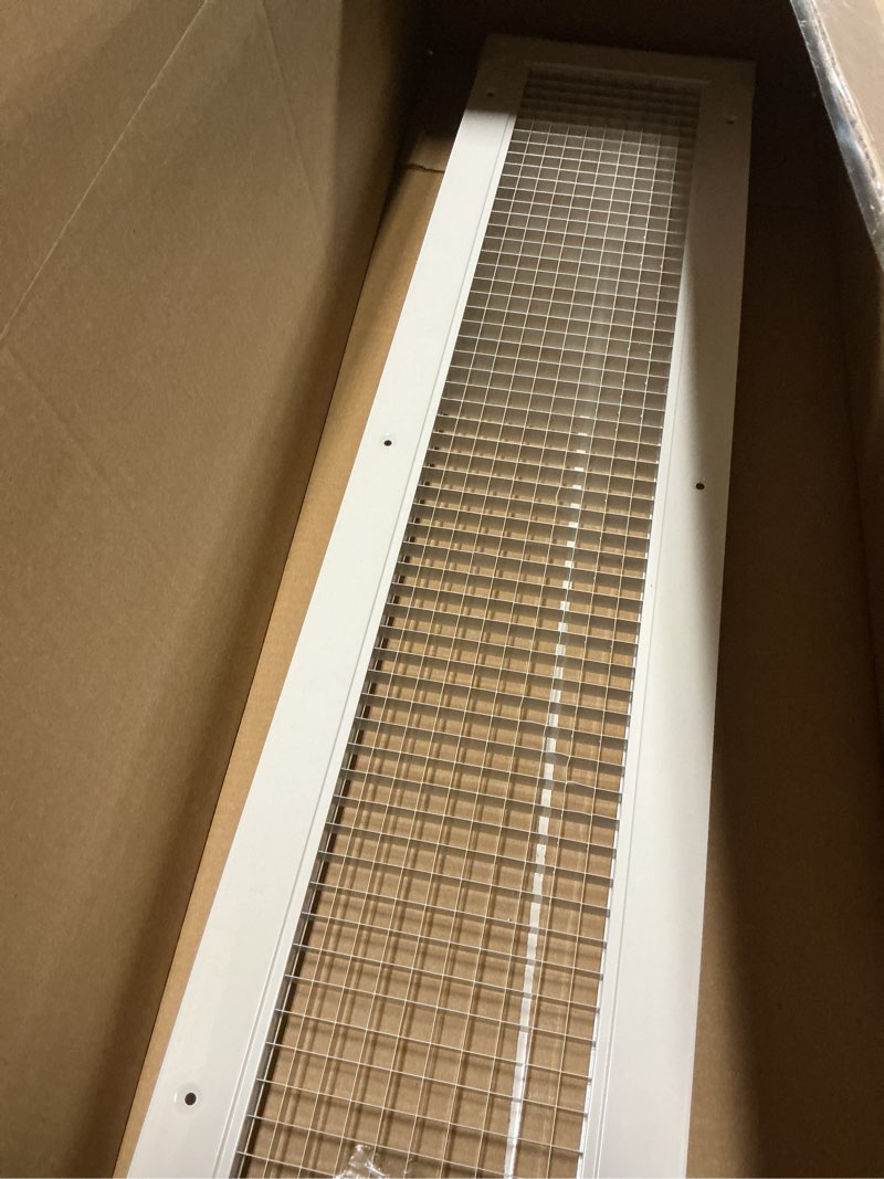 Condition photo showing As Is for similar floor vents heavy duty floor registers, floor air vent covers for home floor wall ceiling, rust proof finish registers grilles & vents - white 6x14 inches white