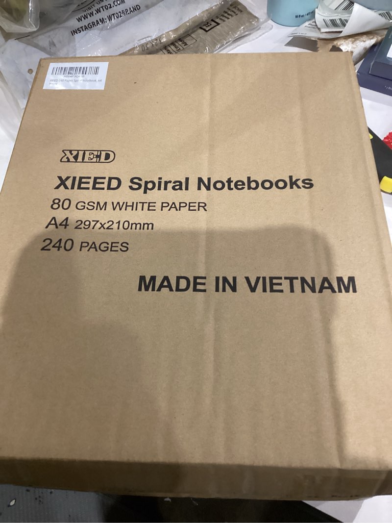 Condition photo showing New/Like New for Spiral Notebook?A4 Lined Notebook, 3 Pack?8" x11-1/2, 120 Sheets & 240 Pages, Water Resistant Cover Notebook Set Perfect for School & Office