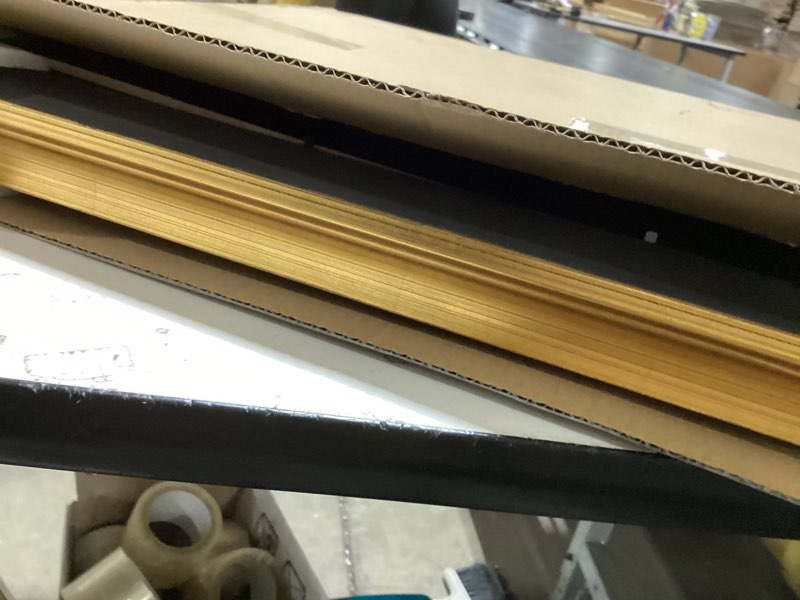 Condition photo showing Good Condition for artxo 16x20 picture frame wooden, display pictures 11x14 with mat or 16x20 without mat, wall hanging photo frame, vintage poster frame gold ornate gold 16"x20"