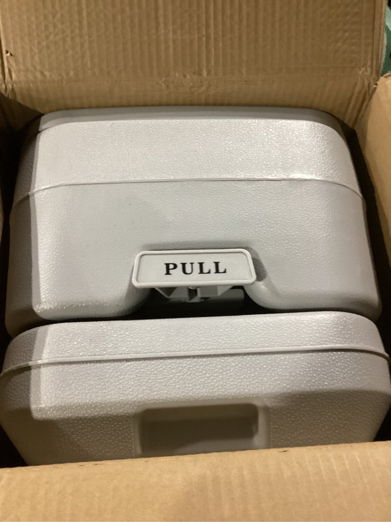 Condition photo showing Good Condition for YITAHOME Portable Toilet Travel 5.3 Gallon RV Potty, Detachable Tank, Double Outlet Water Spout, for Camping, Boating, Hiking, Trips, Gray Double Watwer Outlets+Press Flush Pump 5.3 Gal