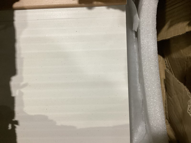 Condition photo showing Good Condition for wpc slat wall panels 8 pack 96" x 6.6", waterproof fluted wall paneling, accent 3d wall panel for wall decor, bathroom, bedroom, office - high grille oak (cover approx.35 sq.ft) 96 x 6.6 inch white oak
