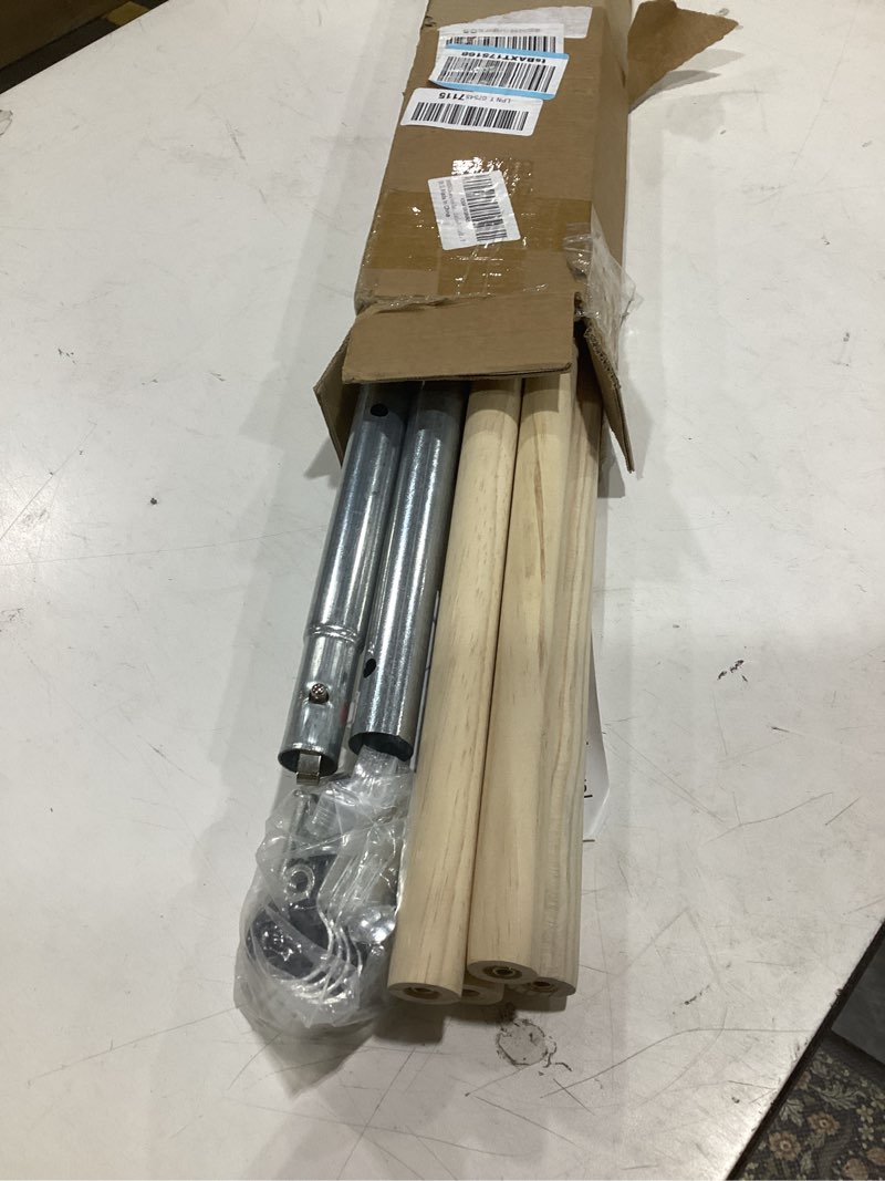 Condition photo showing As Is for large chicken roosting bars, 55 inch chicken perch for coop with metal frame, sturdy roosting ladder for hens, chicken coop accessories and toys for backyard poultry, easy to clean 55" l x 40" w