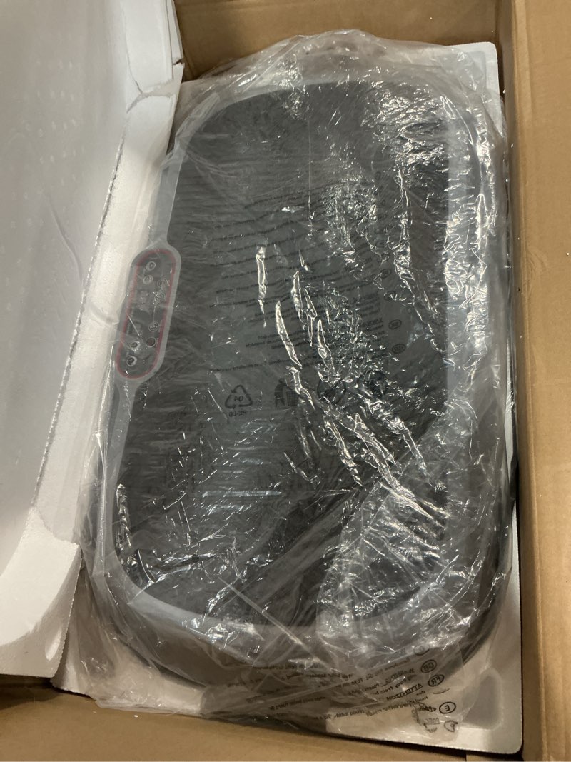 Condition photo showing As Is for Lifepro Waver Vibration Plate Exercise Machine for Lymphatic Drainage, Muscle Activation, Full-Body Workout Vibrating Platform with Loop Bands, Fitness Equipment for Strength Toning & Fat Loss Gray