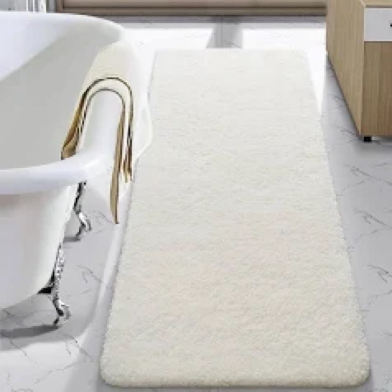 lochas bathroom rug runner 24x70 inch, soft thick absorbent microfiber bath rugs for bathroom, machi