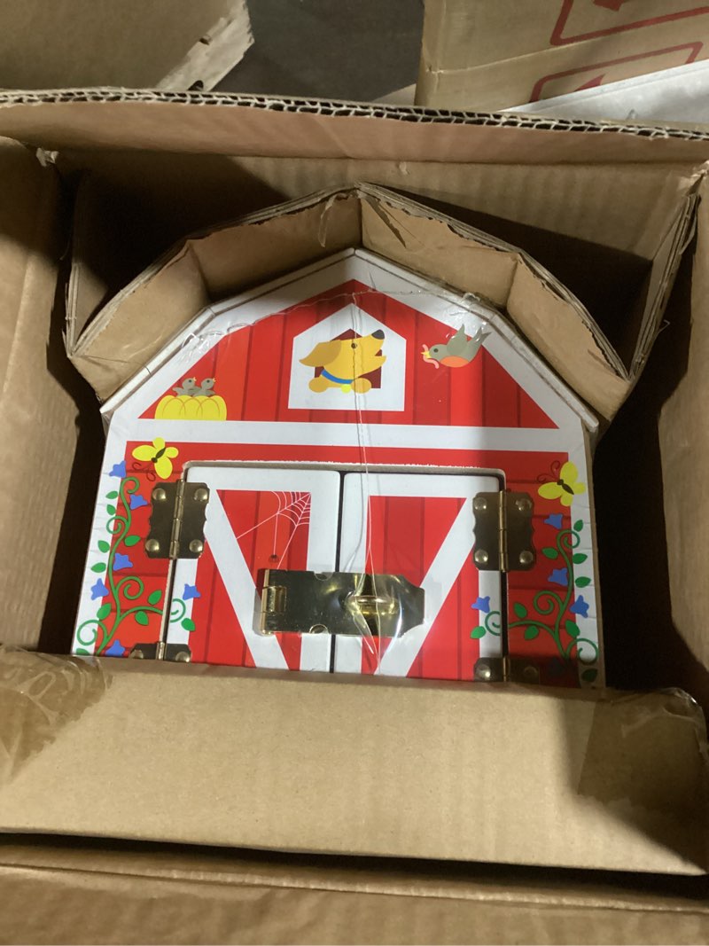 Condition photo showing New/Like New for Melissa & Doug Latches Barn Toy Sensory Activity, Doors and Locks Toy, Farm Animals, for Kids Ages 3+