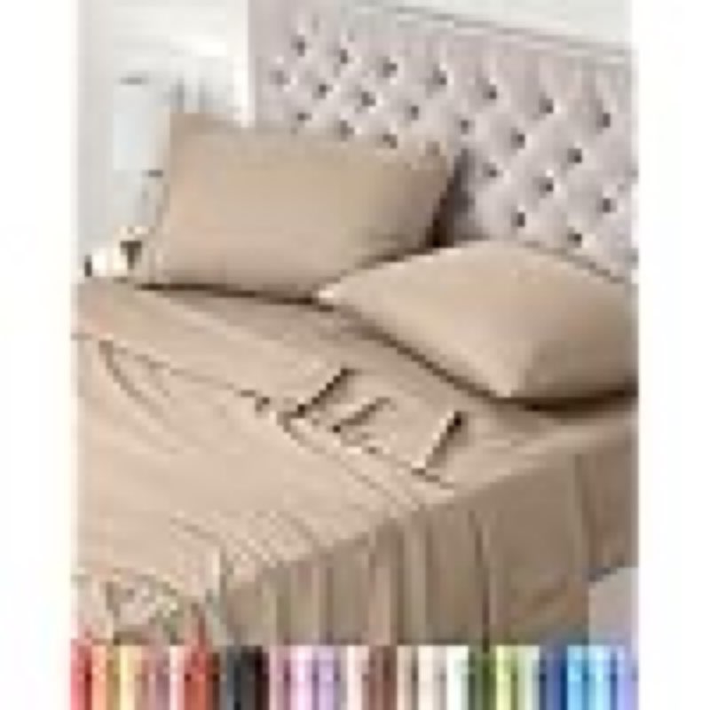 (Size queen)Utopia Bedding 4-Piece Sheet Set 135 x 190 cm – Brushed Microfiber Polyester – Oeko-Tex Certified – Fitted Sheet, Flat Sheet and 2 Pillowcases