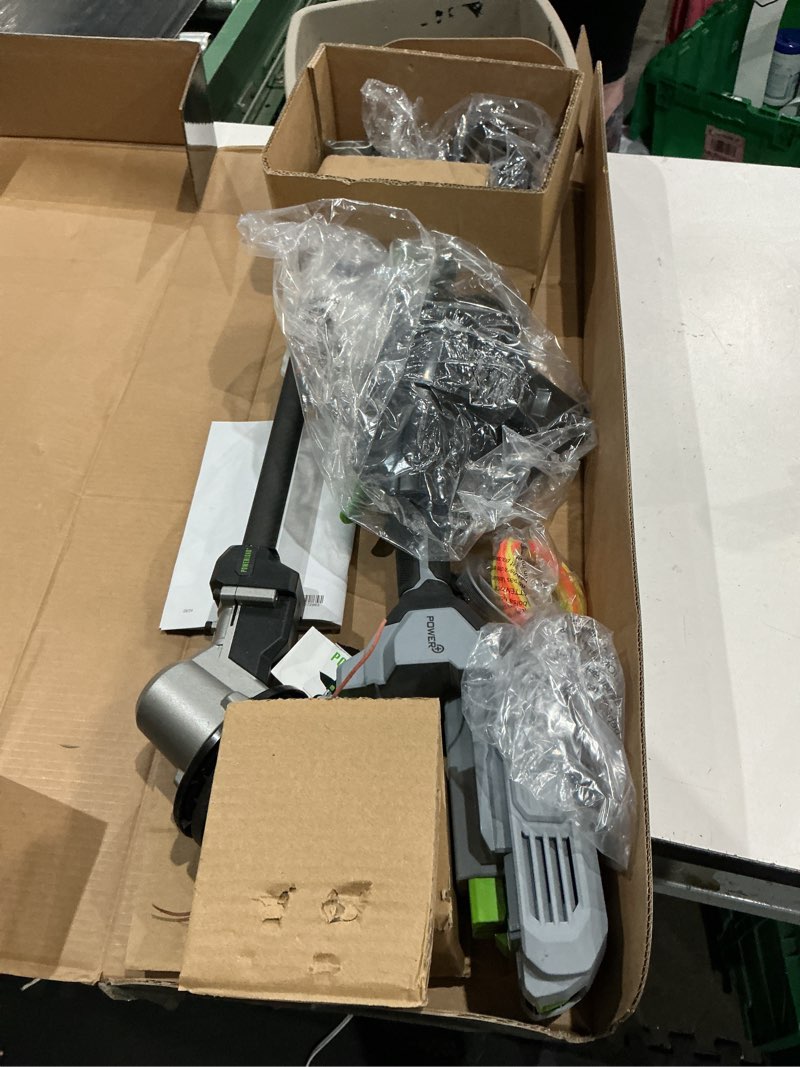 Condition photo showing As Is for ego power+ powerload with carbon fiber shaft 56-volt 16-in telescopic shaft battery string trimmer
