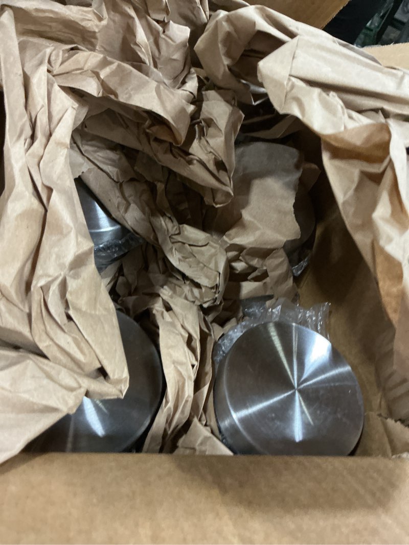 Condition photo showing New/Like New for Mimorou 6 Pack Kitchen Canisters Set Airtight Coffee Sugar Tea Candy Storage Jars with Window Glass Stainless Steel Containers with Lids for Flour Cookies Spices Grains Kitchen Decorations (60 oz) 60 oz silver