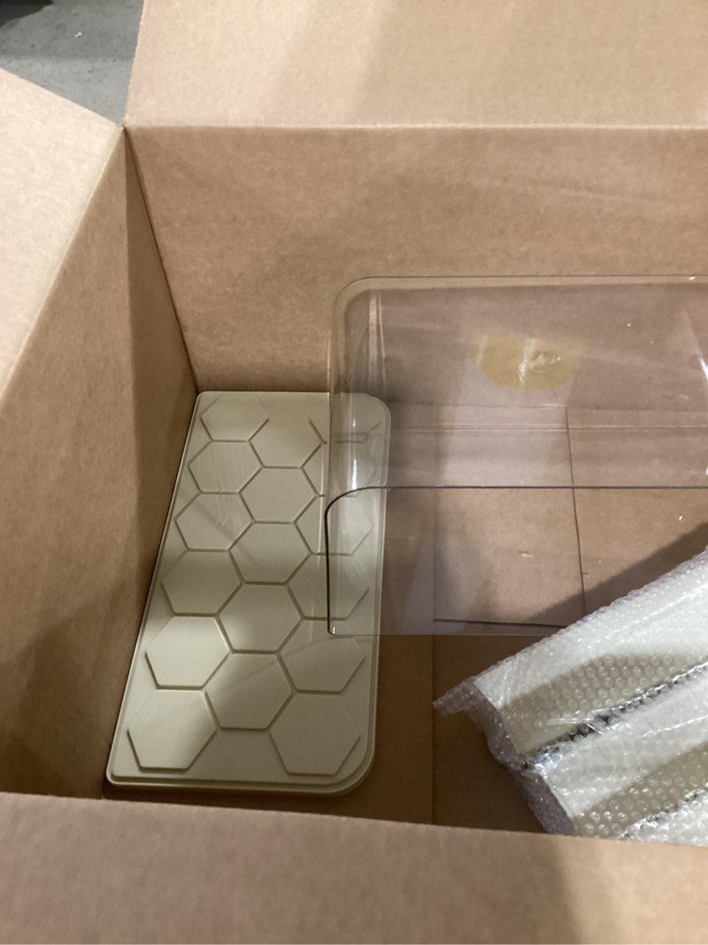 Condition photo showing Good Condition for 1 Pcs Clear Acrylic Display Case for Figures, Plastic Dustproof Showcase with Adjustable 24 Hexagonal Blocks, Large Box Suitable for Collectibles (1pcs Large) Large 39.5x20x21cm
