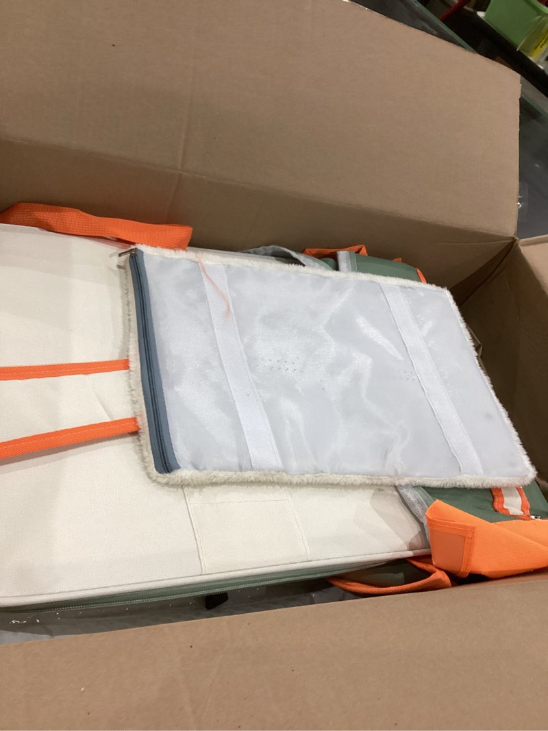 Condition photo showing As Is for Cat Carrier with Wheels Airline Approved,Removable Pet Carrier Outdoor on Wheels Portable Cat Carrier Bag for Puppy and Kitten Travell Moving or Going Out