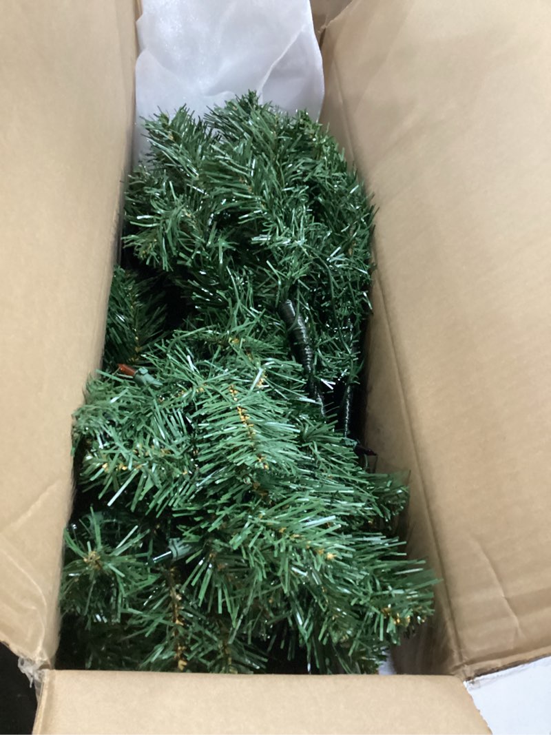 Condition photo showing New/Like New for National Tree Company Pre-Lit Artificial Medium Christmas Tree, Green, Kincaid Spruce, Multicolor Lights, Includes Stand, 4 Feet 4ft