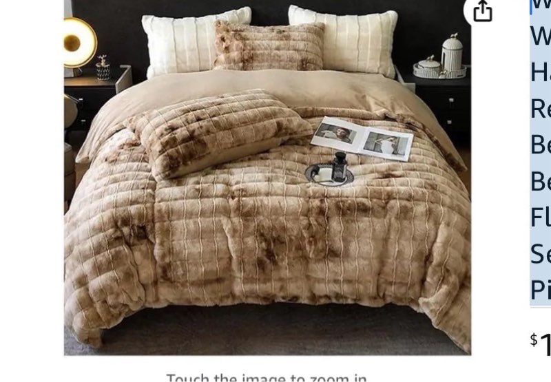 Winter 350g Thicken Warmth Lazy Rabbit Hair Milk Fleece 4Pcs Retro Old Advanced Bedclothes Bedclothes Coral Fleece Bedding Sets,Bedding Four-Piece Set (1 Queen(similar)