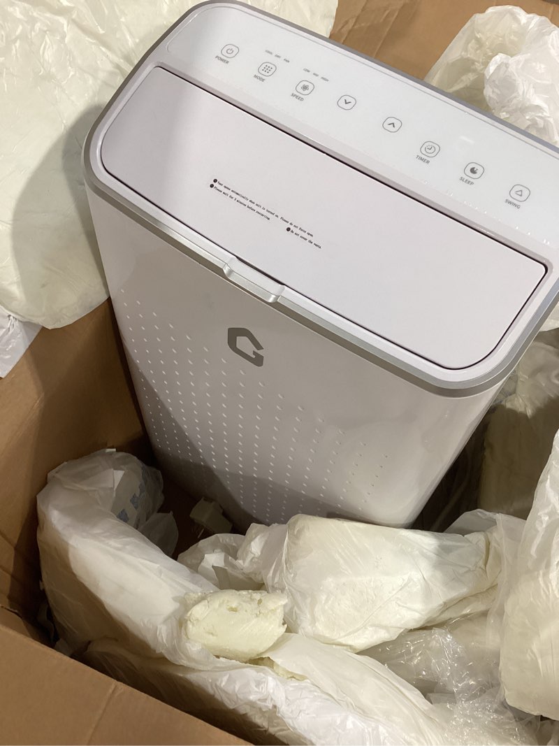 Condition photo showing Good Condition for 14000 btu portable air conditioners cools up to 750 sq.ft, 3 in-1 free standing cooling ac unit with fan & dehumidifier, includes remote control & window kit, smart/sleep mode, auto swing, 24h timer