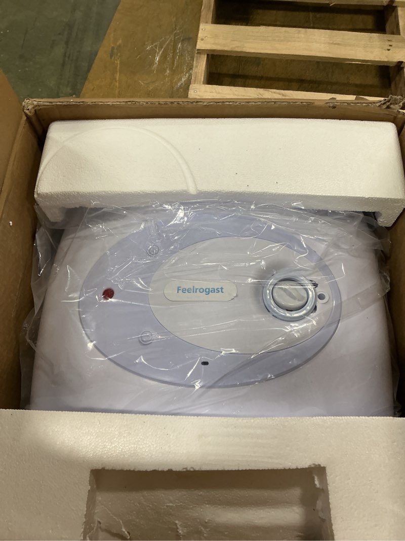 Condition photo showing Good Condition for Electric Tank Water Heater-8 Gallon Under Sink Instant Hot Water for RV, Camper, Kitchen, Food Truck, 120V 1500W, Blue, Wall or Floor Mounted 8 Gallon Blue