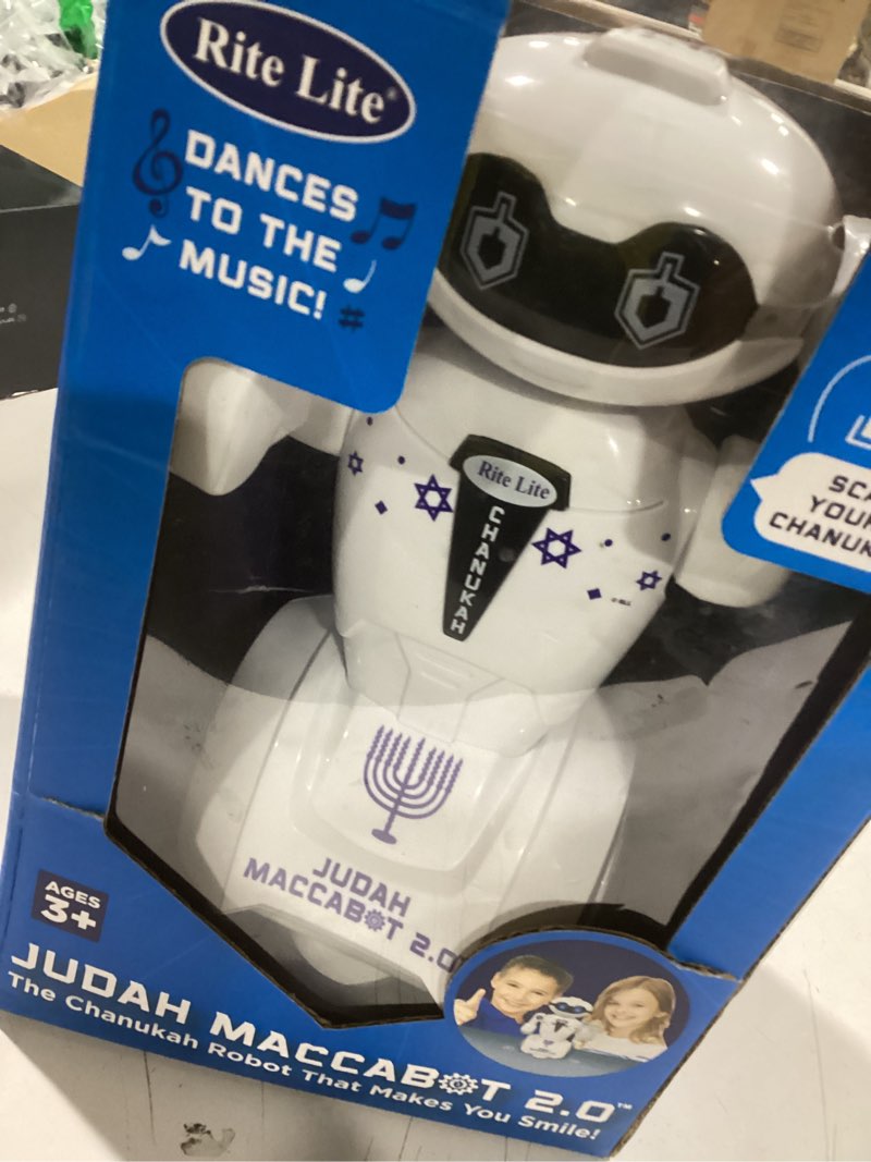 Condition photo showing New/Like New for rite lite maccabot 2.0 chanukah robot - great hanukkah gift for kids! - hanukkah robot toy plays 3 chanukah songs